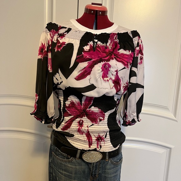 Vintage WHBM off the shoulder blouse size M - Picture 2 of 10